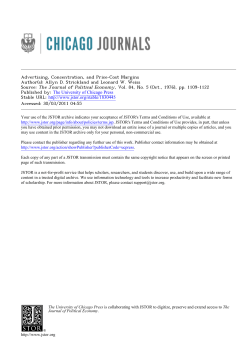 Advertising, Concentration, and Price