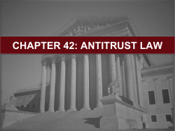 chapter 42: antitrust law