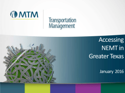 Accessing NEMT in Greater Texas