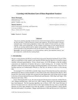 Learning with Decision Lists of Data