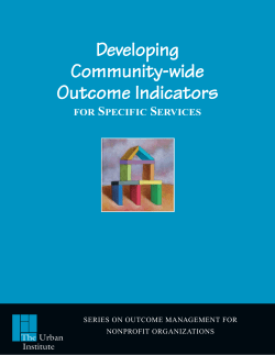 Developing Community-wide Outcome Indicators
