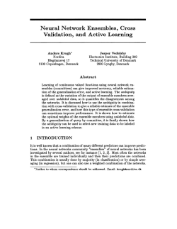 Neural Network Ensembles, Cross Validation, and Active Learning