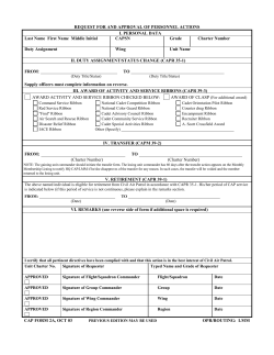 CAP 2a - Personnel Actions - Civil Air Patrol, Maryland Wing
