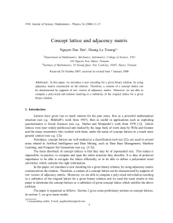Concept lattice and adjacency matrix