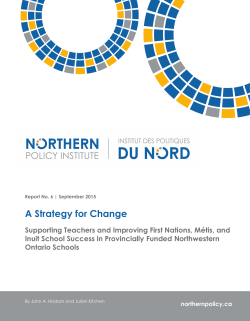 A Strategy for Change - Northern Policy Institute