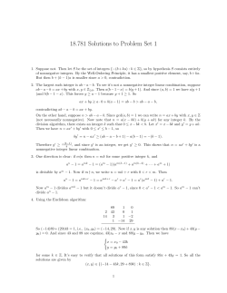 Theory of Numbers, solution 1