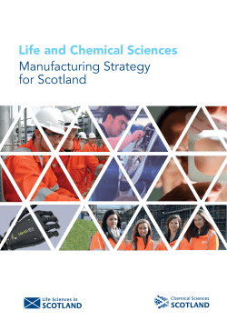 Life and Chemical Sciences Manufacturing Strategy for Scotland