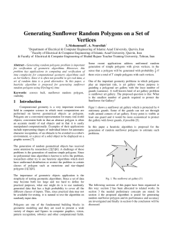 Generating Sunflower Random Polygons on a Set of Vertices