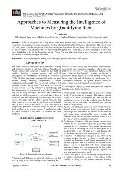 Approaches to Measuring the Intelligence of Machines by