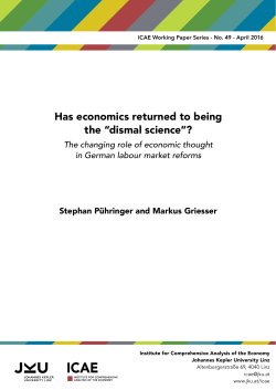 Has economics returned to being the &ldquo;dismal science&rdquo;?