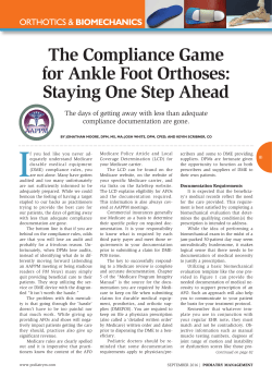 The Compliance Game for Ankle Foot Orthoses