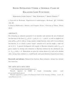 Bayes Estimation Under a General Class of Balanced Loss Functions
