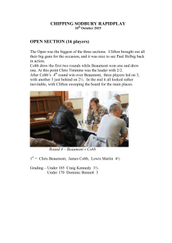 CHIPPING SODBURY RAPIDPLAY OPEN SECTION (16 players)