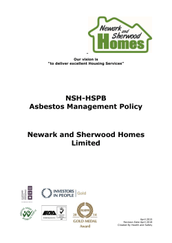NSH-HSPB Asbestos Management Policy
