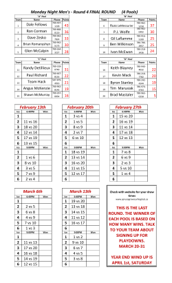 this is the last round. the winner of each pool is