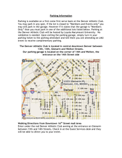 Parking Information Parking is available on a first come first serve