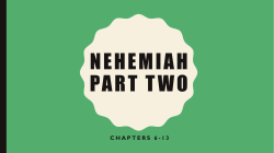 Nehemiah Part two