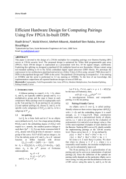 Efficient Hardware Design for Computing Pairings Using Few FPGA