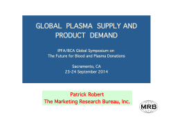 global plasma supply and product demand
