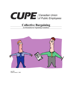 Collective Bargaining - CUPE Alberta