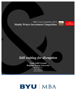 BYU Economist Case Competition Report