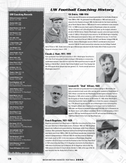 UW Football Coaching History
