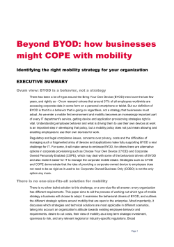 Beyond BYOD: how businesses might COPE with mobility