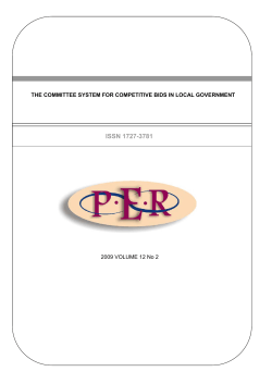 The Committee System for Competitive Bids in Local