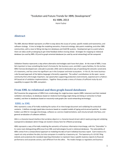 Evolution and Future Trends for XBRL Development