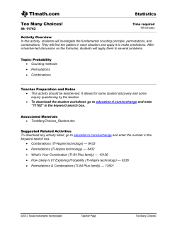 Activity overview - TI Education