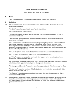 sample rules for unincorporated lawn tennis clubs