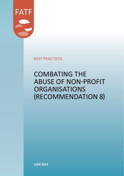 Best Practices Paper on Combating the Abuse of Non-Profit