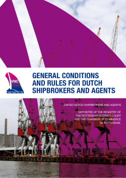 general conditions and rules for dutch shipbrokers and agents