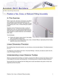 Position a Tee, Cross, or Relevant Fitting Accurately In