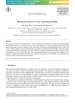Heuristic search for the stacking problem