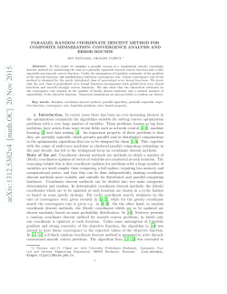 Parallel coordinate descent methods for composite minimization