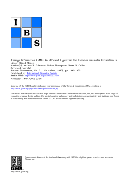 Average Information REML: An Efficient Algorithm for Variance