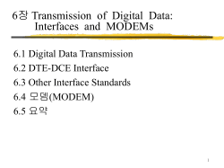 6장 Transmission of Digital Data: Interfaces and MODEMs