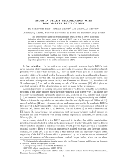 BSDEs in Utility Maximization with BMO Market Price of Risk