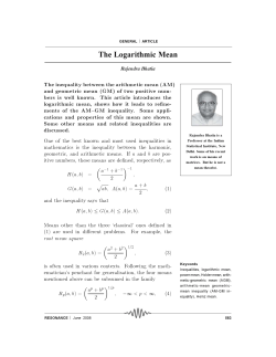The Logarithmic Mean