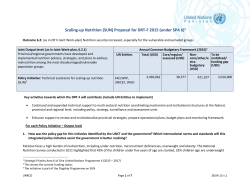 Nutrition proposal