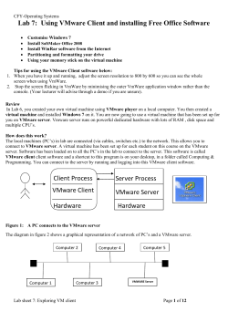Lab 7-using VMware Client