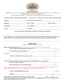 2015 MFM Vendor application