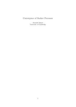 Convergence of Markov Processes