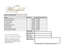 Order Form - Knorhoek Estate Product Bottle Price Case Price Case