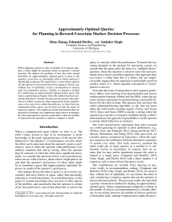 Approximately-Optimal Queries for Planning in Reward