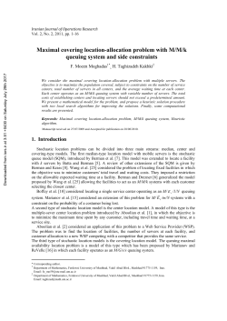 Maximal covering location-allocation problem with M/M/k