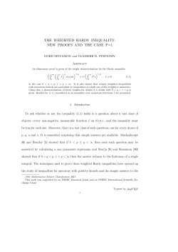 the weighted hardy inequality: new proofs and the case p=1