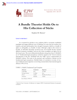 A Bundle Theorist Holds On to His Collection of Sticks &middot; Econ