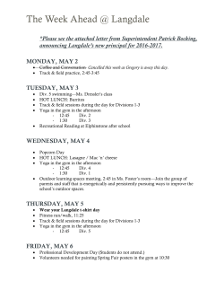 The Week Ahead (May 2\\\